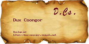 Dux Csongor névjegykártya